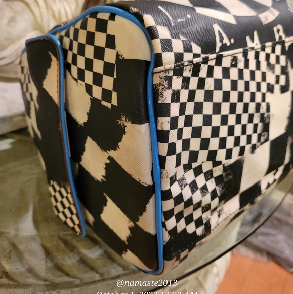 L.A.M.B. by Gwen Stefani Bristol Dartboard Satchel Luxury Designer Handbag #535 - Picture 11 of 14